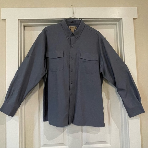 Duluth Trading Co Mens Fishing Shirt No Fly Zone Long Sleeves Size Large - Picture 1 of 7